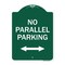Signmission No Parallel Parking W/ Bidirectional Arrow, Green & White Aluminum Sign, 18" x 24", GW-1824-23820 A-DES-GW-1824-23820 - alternate 1